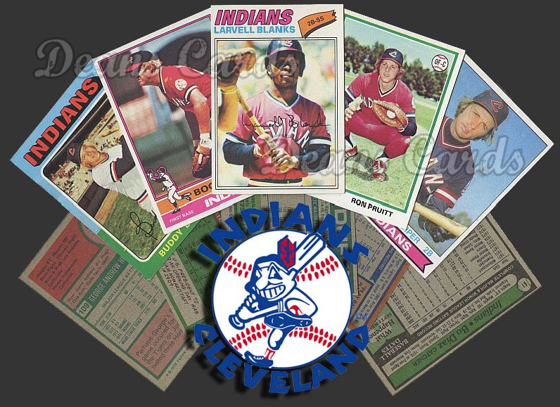 1975 Topps -79 Cleveland Indians 50 Card Team Starter Set / Lot